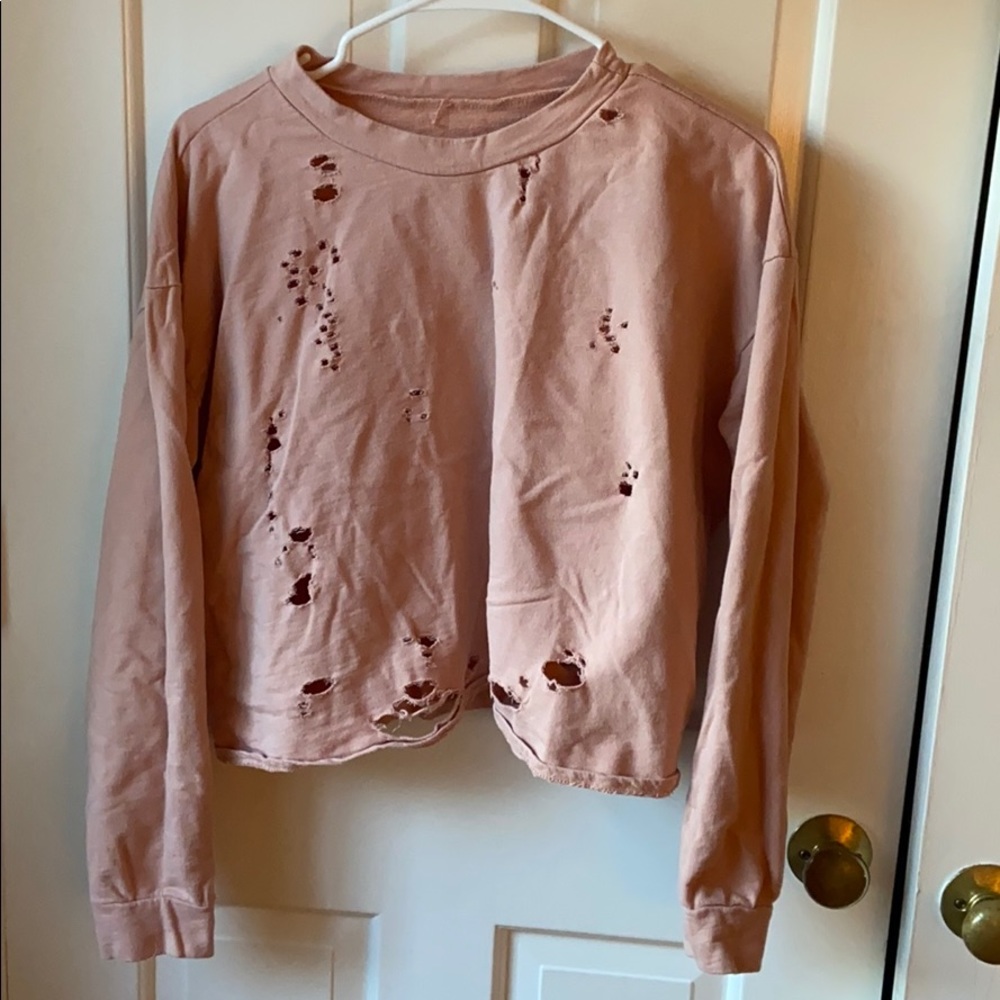 Pink crew neck